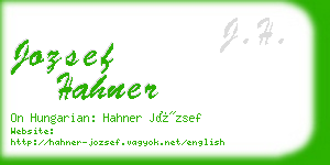 jozsef hahner business card